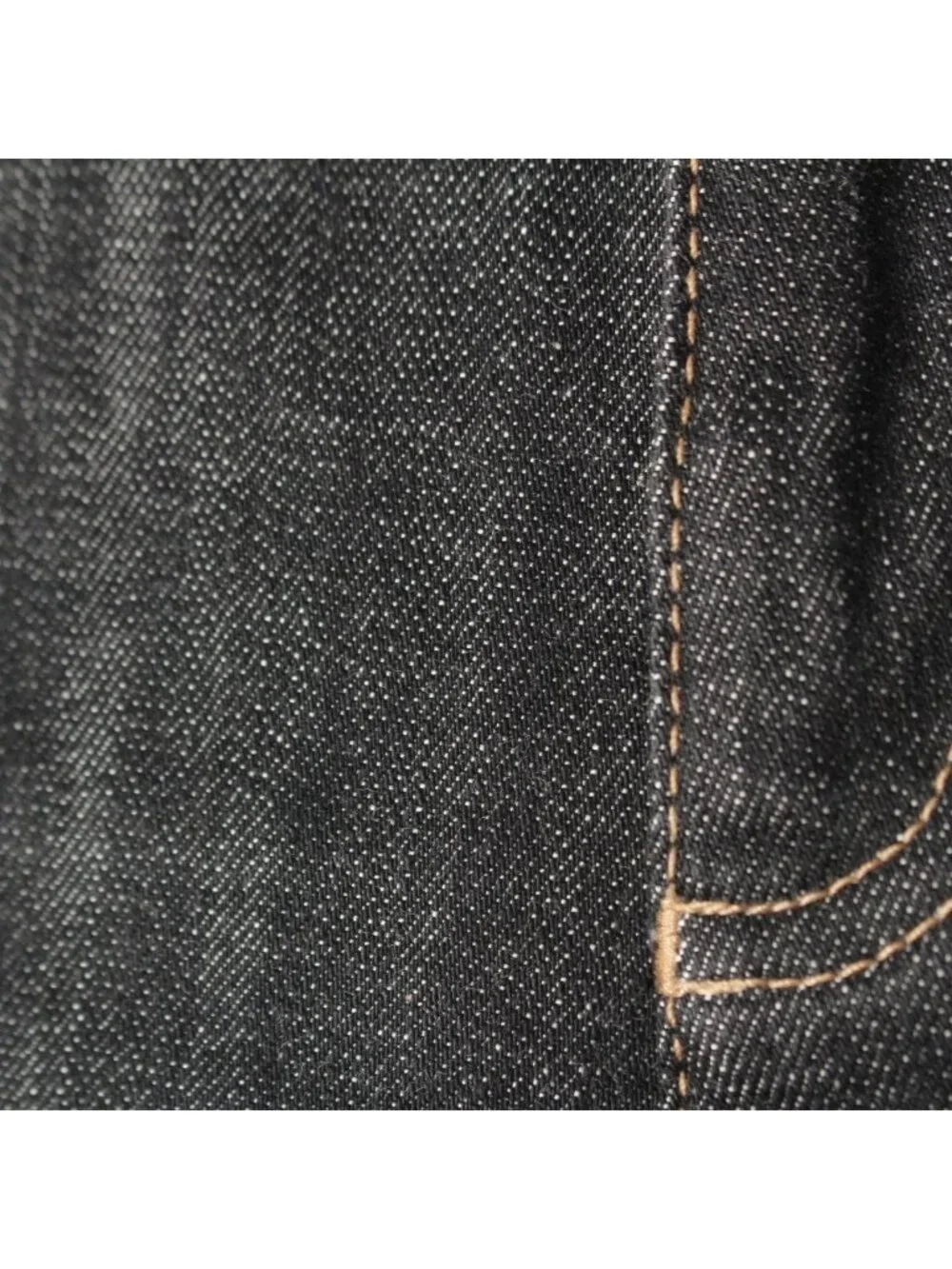 Louis Vuitton Cotton Monogram Emblem Logo Button Denim Pants Black 36